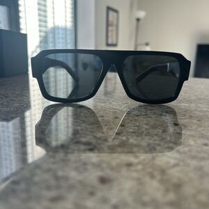 Prada Black Rectangular Sunglasses